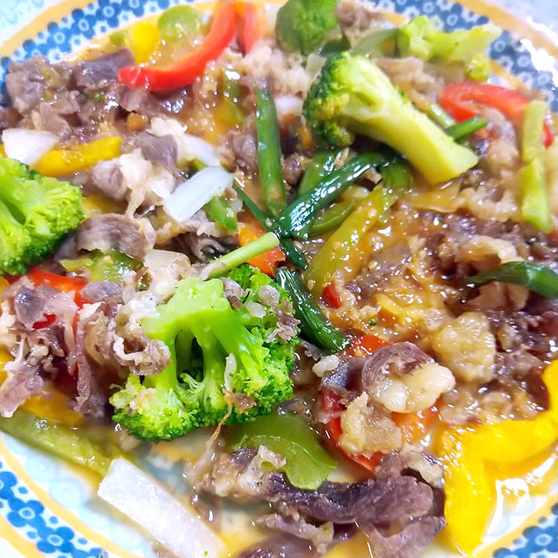 野菜たっぷりの甘辛プルコギビーフ